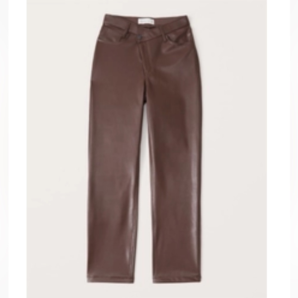 Abercrombie Vegan Leather Dad Pants